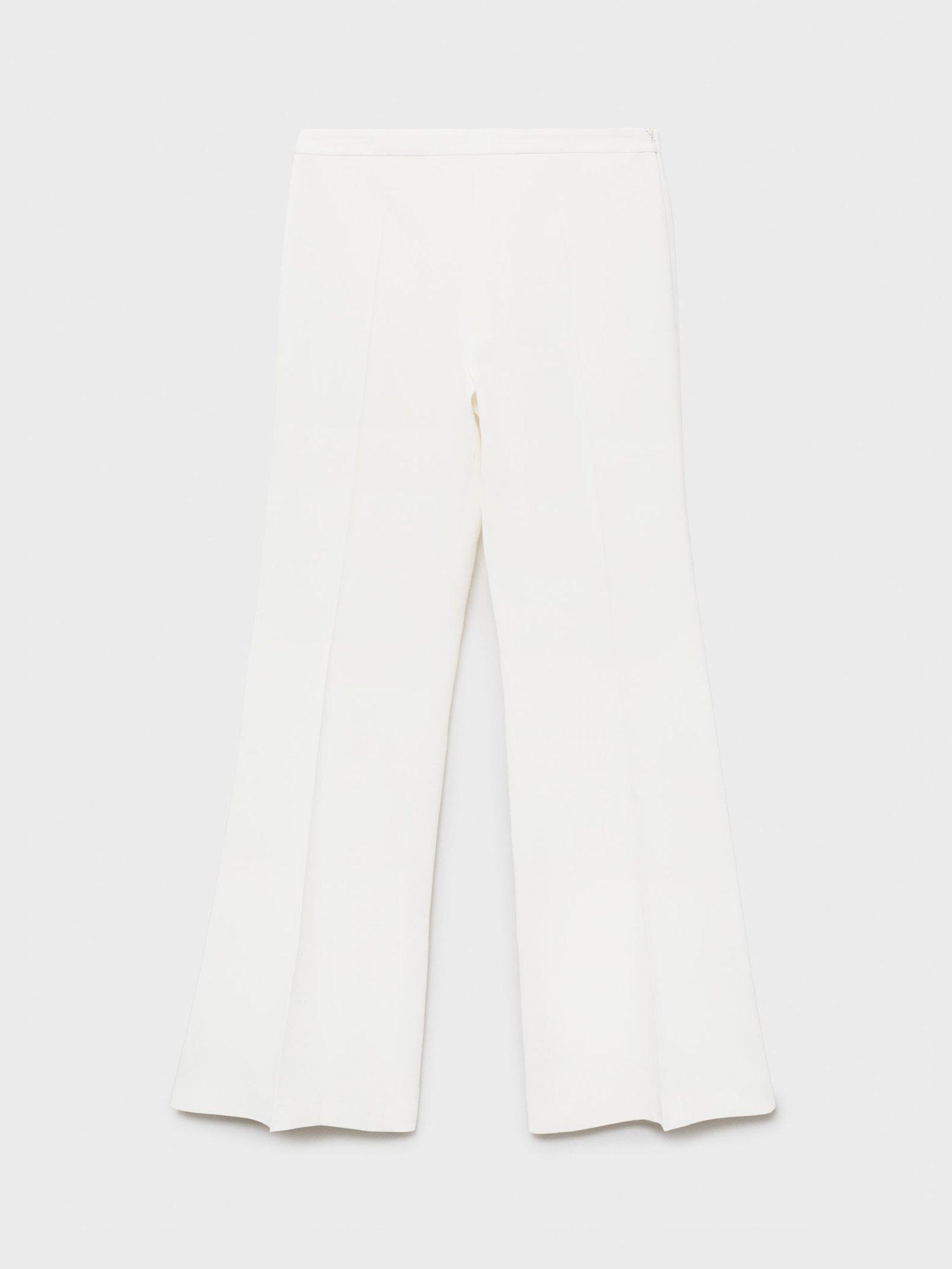Product image 3 of 6, which shows Mango Harry Wide Leg Trousers, White, 10