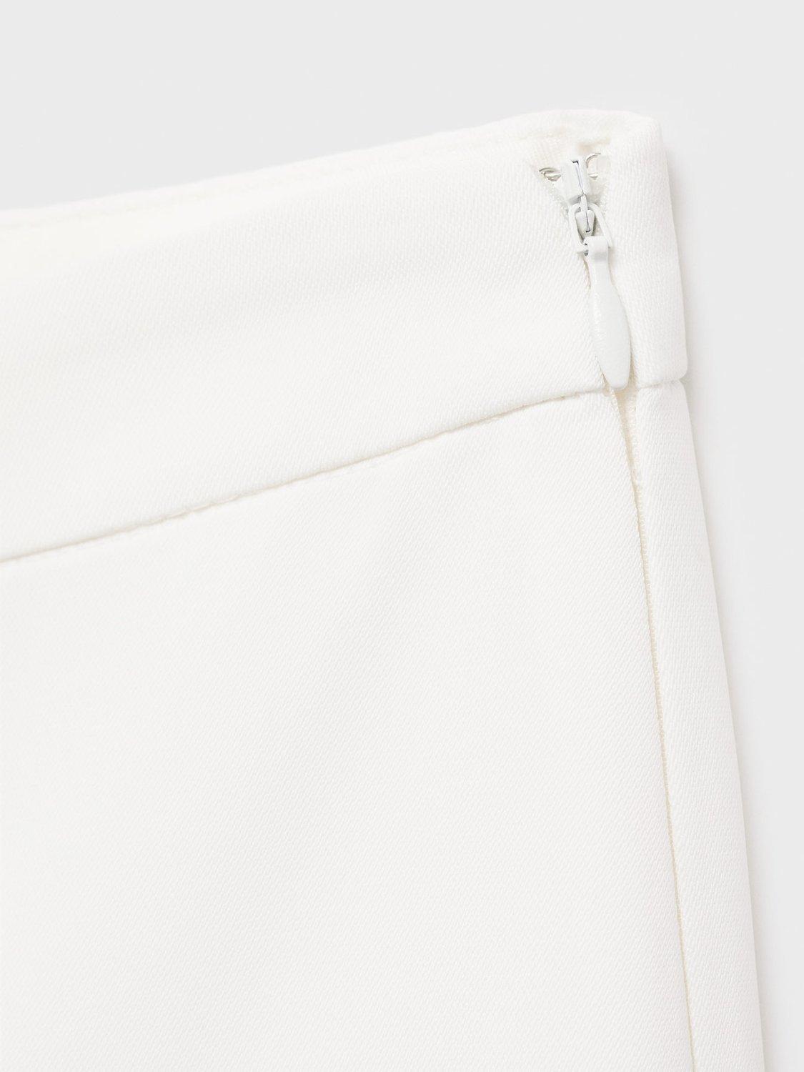 Product image 6 of 6, which shows Mango Harry Wide Leg Trousers, White, 10