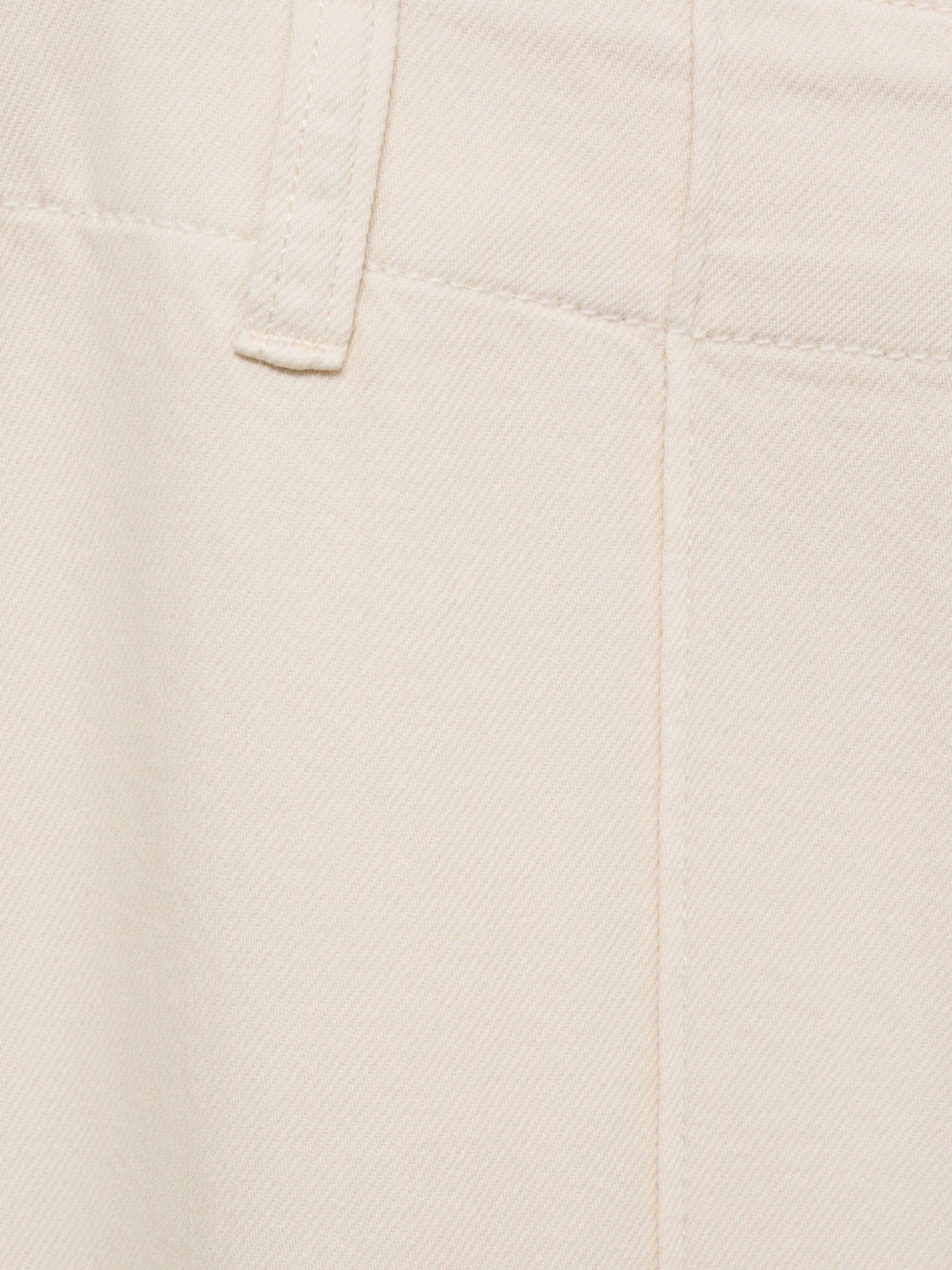 Product image 7 of 7, which shows Mango Lua Wide Leg Trousers, Natural White, L