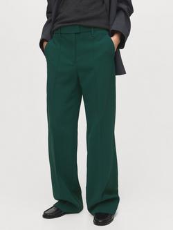 Mango Maca Tailored Trousers, Green