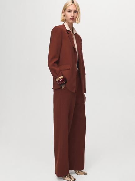 Mango Paris Tailored Trousers, Medium Orange - view 2, Medium Orange