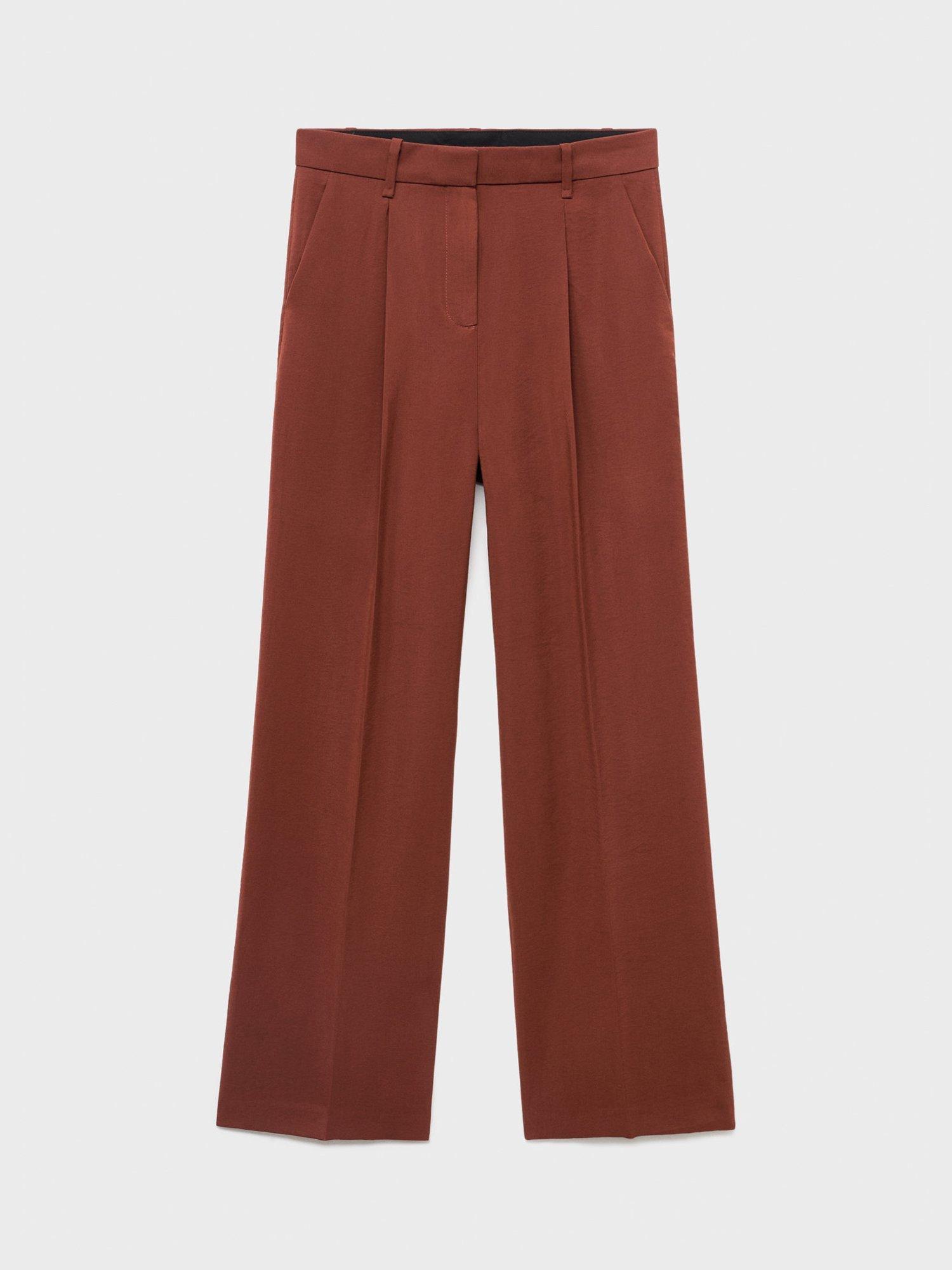 Product image 3 of 8, which shows Mango Paris Tailored Trousers, Medium Orange, 10