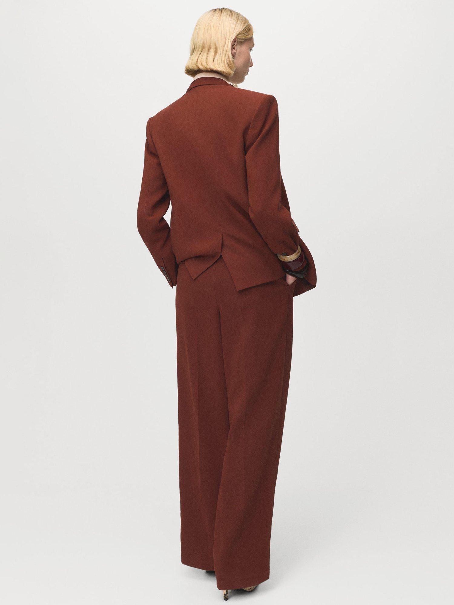 Product image 4 of 8, which shows Mango Paris Tailored Trousers, Medium Orange, 10