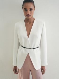 Mango Raida Crinkle Trousers, Pastel Pink - view 2, Pastel Pink