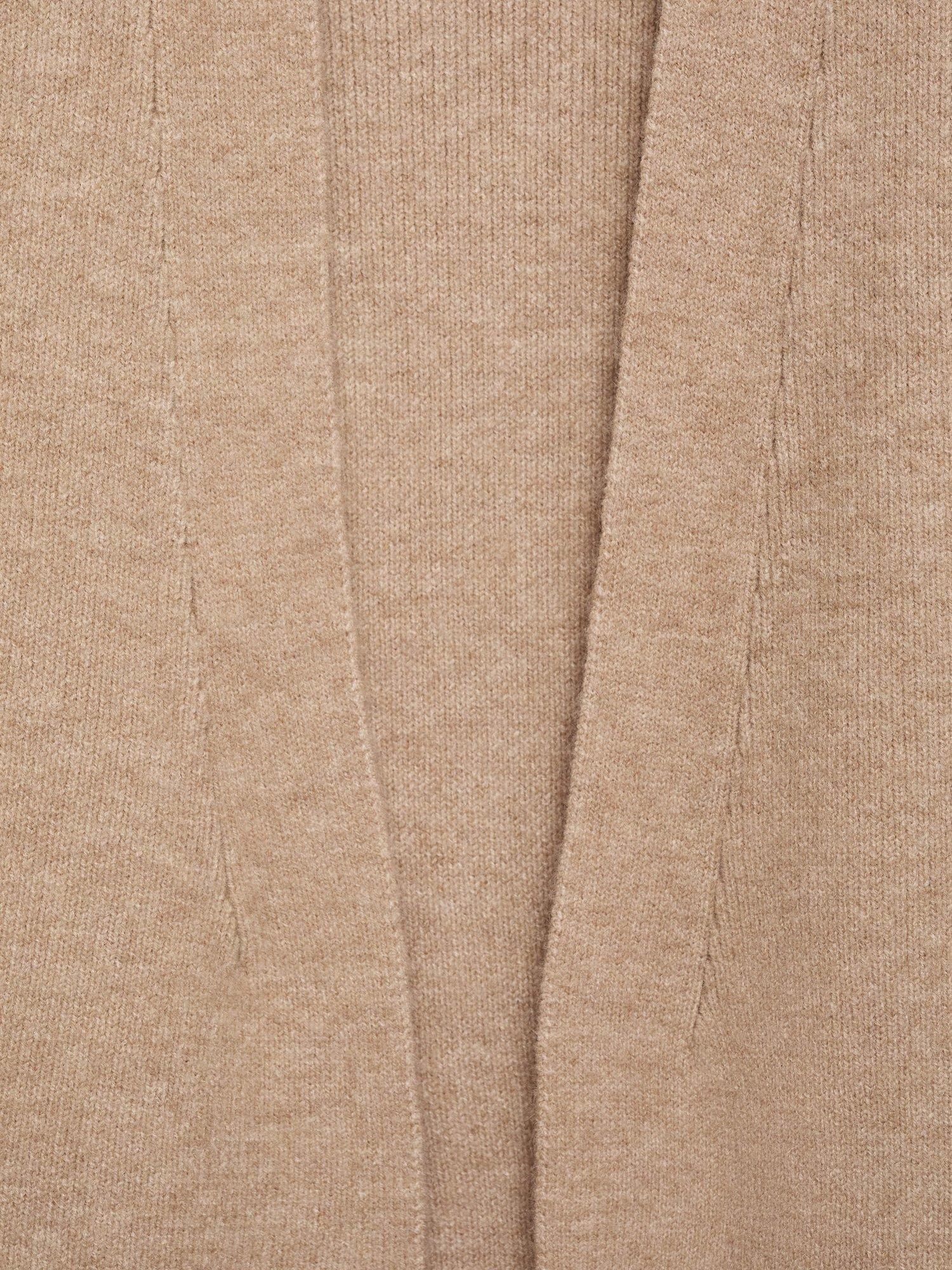Product image 5 of 8, which shows Mango Ringon Open Neck Coat, Beige, L