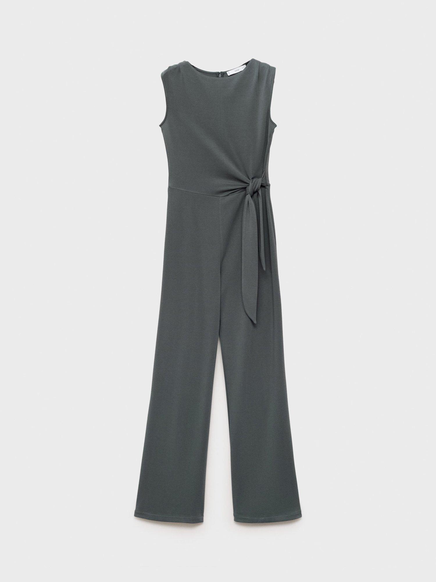 Product image 3 of 8, which shows Mango Copo Sleeveless Jumpsuit, Charcoal, XXS