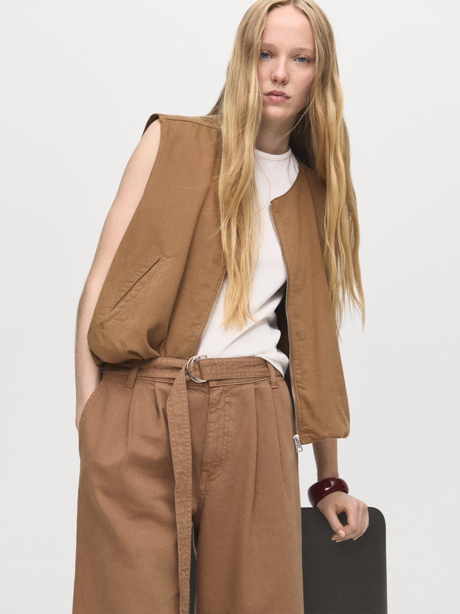 Product image 6 of 9, which shows Mango Doris Longline Shorts, Brown, 10