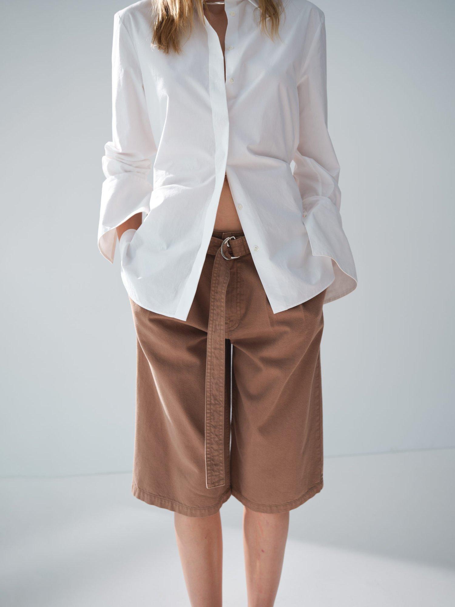 Product image 9 of 9, which shows Mango Doris Longline Shorts, Brown, 10