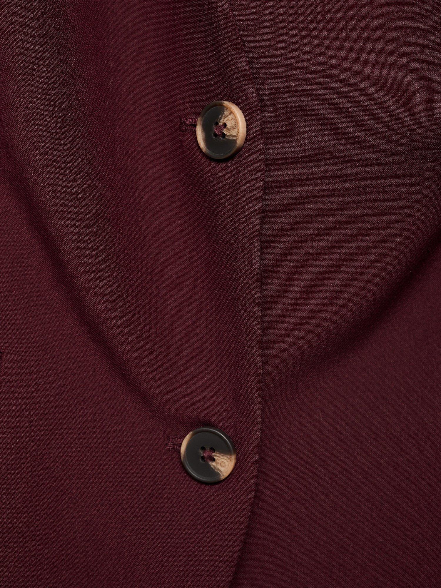 Product image 8 of 8, which shows Mango Vesty Waistcoat Jumpsuit, Dark Red, L