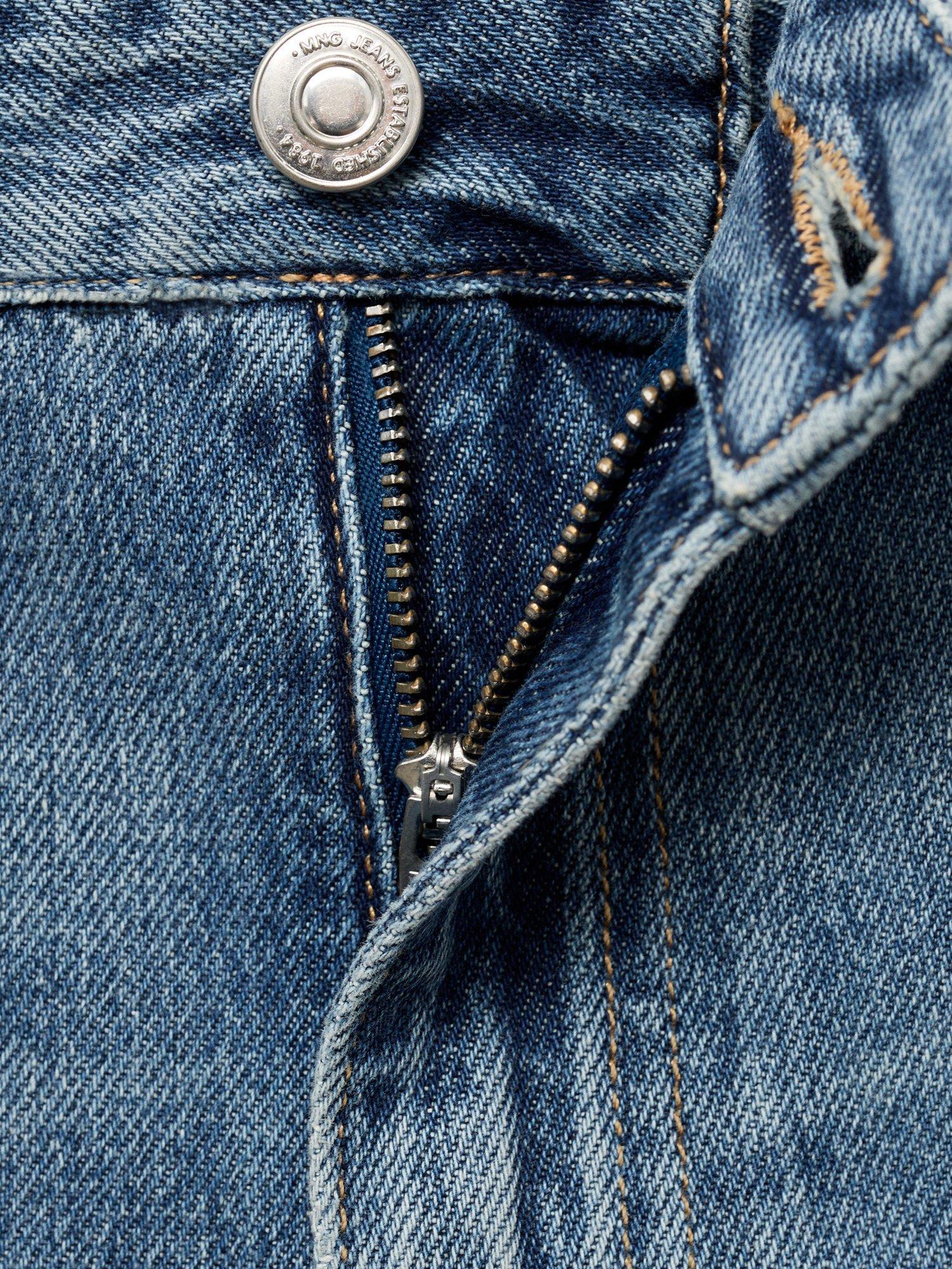 Product image 7 of 7, which shows Mango Alice Denim Skirt, Mid Blue, XS