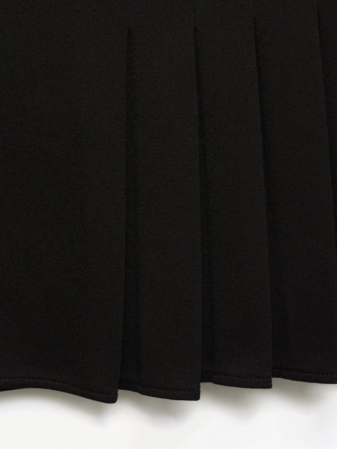 Product image 8 of 8, which shows Mango Jana Pleated Mini Skirt, Black, L
