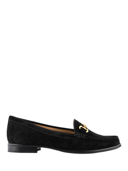 Jones Bootmaker Lex Suede Loafers, Black