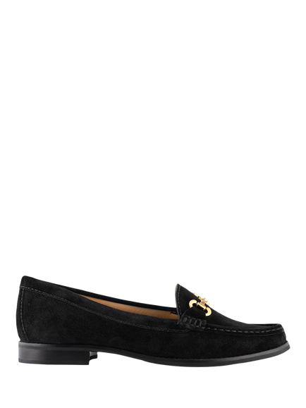 Jones Bootmaker Lex Suede Loafers, Black