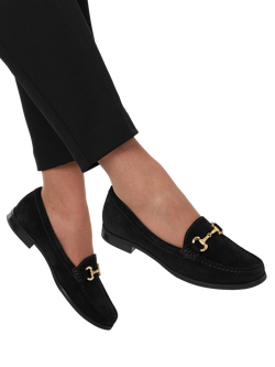 Jones Bootmaker Lex Suede Loafers - view 2, Black