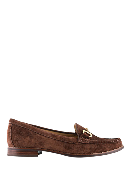 Jones Bootmaker Lex Suede Loafers, Chocolate