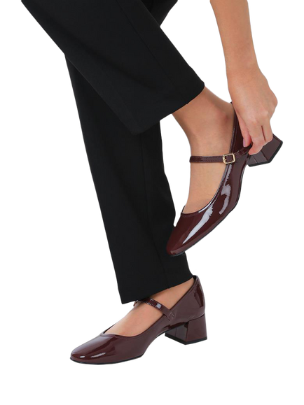 Jones Bootmaker Xabrina Patent Leather Mary Janes - view 2, Burgundy