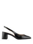Jones Bootmaker Xayna Patent Leather Slingback Court Shoes, Black