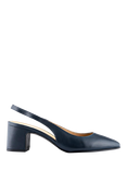 Jones Bootmaker Xayna Leather Slingback Court Shoes, Navy