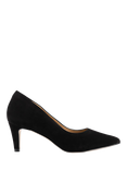 Jones Bootmaker Xena Nubuck Stiletto Heel Court Shoes, Black