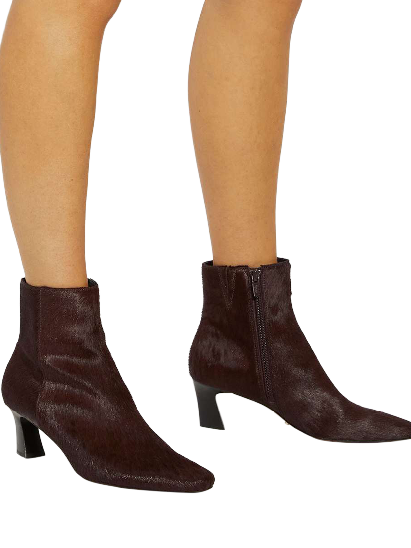 Product image 2 of 6, which shows Dune London Overly Leather Boots, Purple, EU36