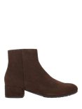 Dune London Pippie Suede Block Heel Ankle Boots, Brown