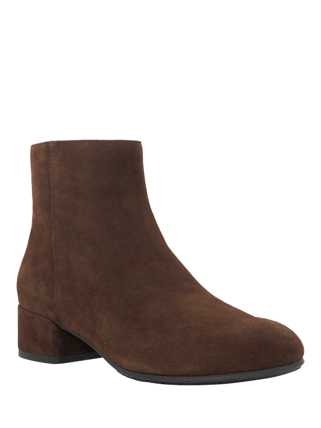 Product image 4 of 5, which shows Dune London Pippie Suede Block Heel Ankle Boots, Brown, 36