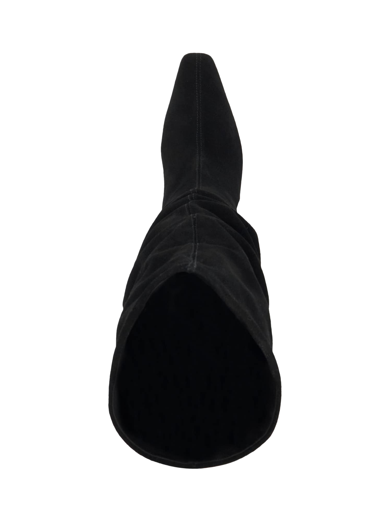 Product image 2 of 5, which shows Dune Saunders Suede Ruched Knee High Boots, Black, EU36