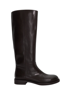 Dune London Tova Knee Length Leather Boots, Brown