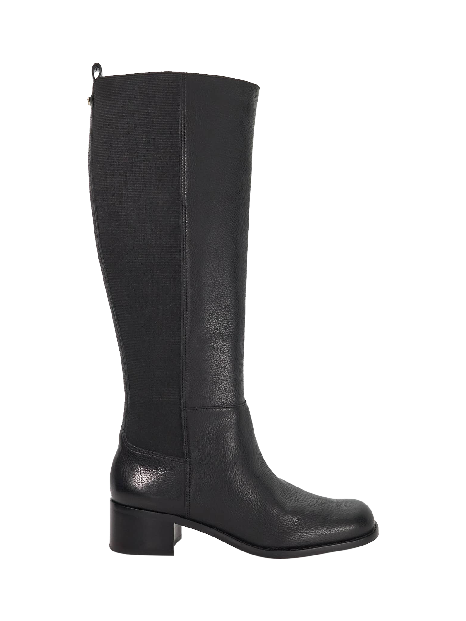 Product image 1 of 5, which shows Dune London Turner Leather Knee High Boots, Black, EU36