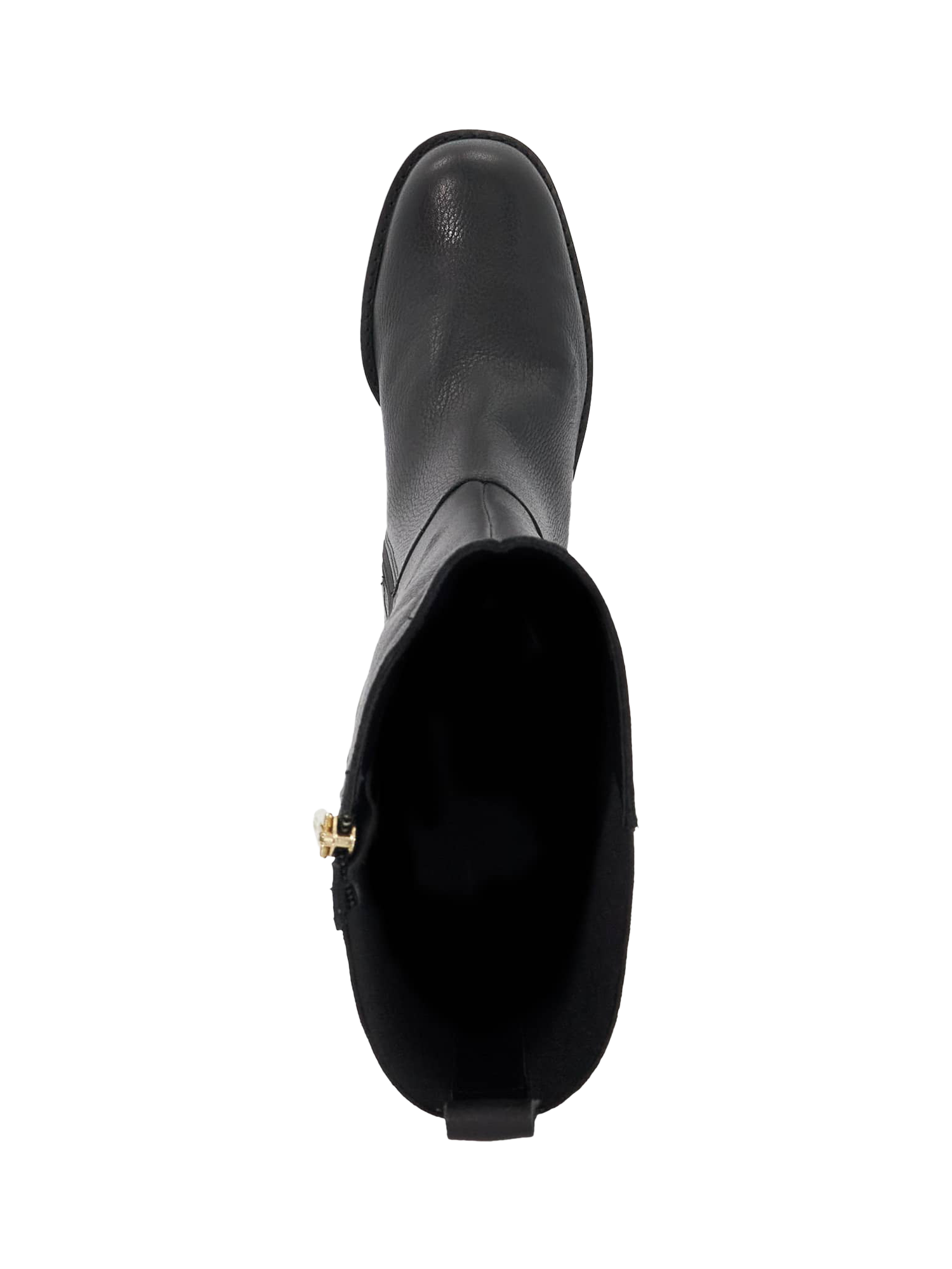 Product image 2 of 5, which shows Dune London Turner Leather Knee High Boots, Black, EU36