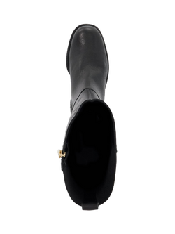 Dune London Turner Leather Knee High Boots - view 2, Black