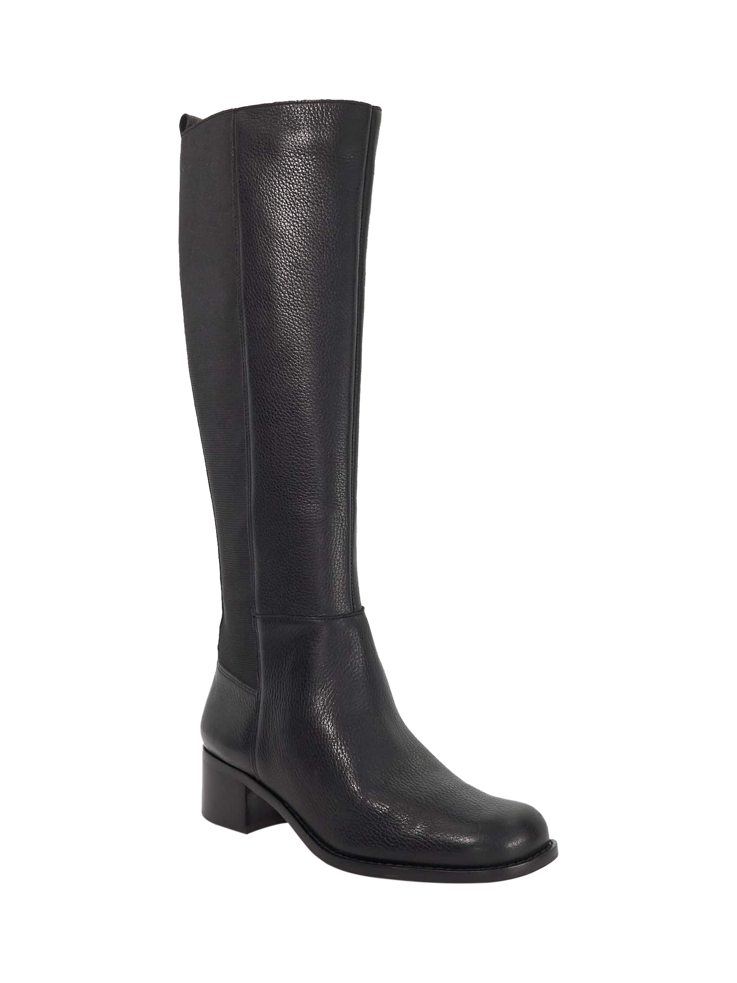 Product image 3 of 5, which shows Dune London Turner Leather Knee High Boots, Black, EU36