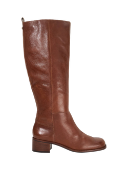 Dune London Turner Leather Knee High Boots, Tan