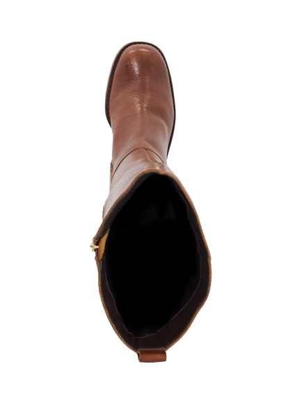 Dune London Turner Leather Knee High Boots - view 2, Tan