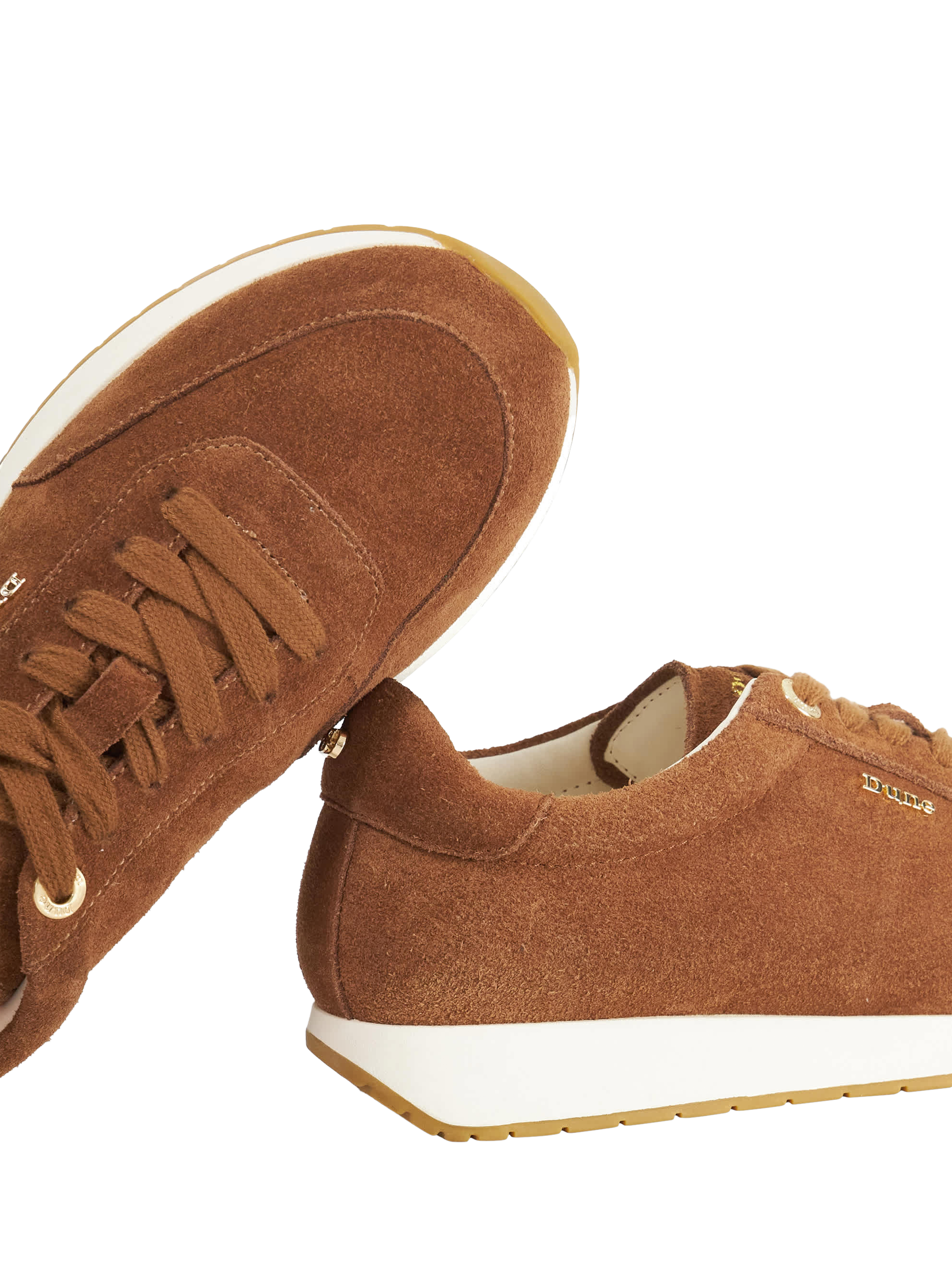 Product image 6 of 6, which shows Dune London Ettah Suede Upper Flatform Heel, Dark Tan, EU36