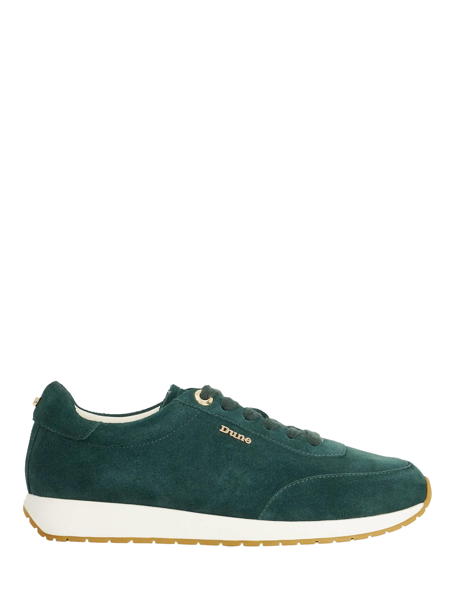 Product image 1 of 6, which shows Dune London Ettah Suede Upper Flatform Heel, Green, EU36