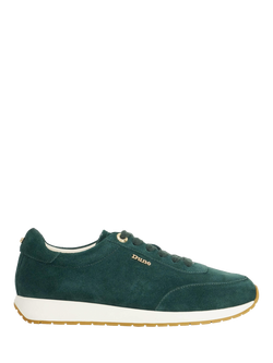 Dune London Ettah Suede Lace Up Trainers, Green