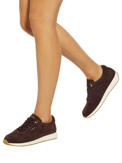 Dune London Ettah Suede Lace Up Trainers - view 2, Purple