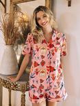 Their Nibs Mon Coeur Shortie Pyjama Set, Light Pink