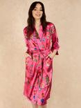 Their Nibs Magik Satin Kimono Dressing Gown, Pink