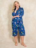 Their Nibs Field Flower Capri Pyjama Set, Navy