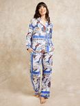 Their Nibs Dancing Cowboy Long Pyjama Set, White