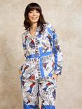 Their Nibs Dancing Cowboy Long Pyjama Set, White