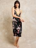Their Nibs La Luna Satin Cami Nightdress, Black