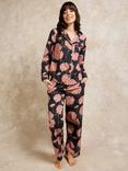 Their Nibs Hydrangea Long Pyjama Set, Black