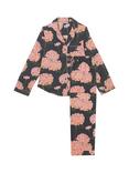 Their Nibs Hydrangea Long Pyjama Set, Black