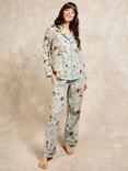 Their Nibs Chinoiserie Long Pyjama Set, Light Blue
