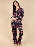 Their Nibs Magic Fish Satin Pyjama Set, Deep Navy