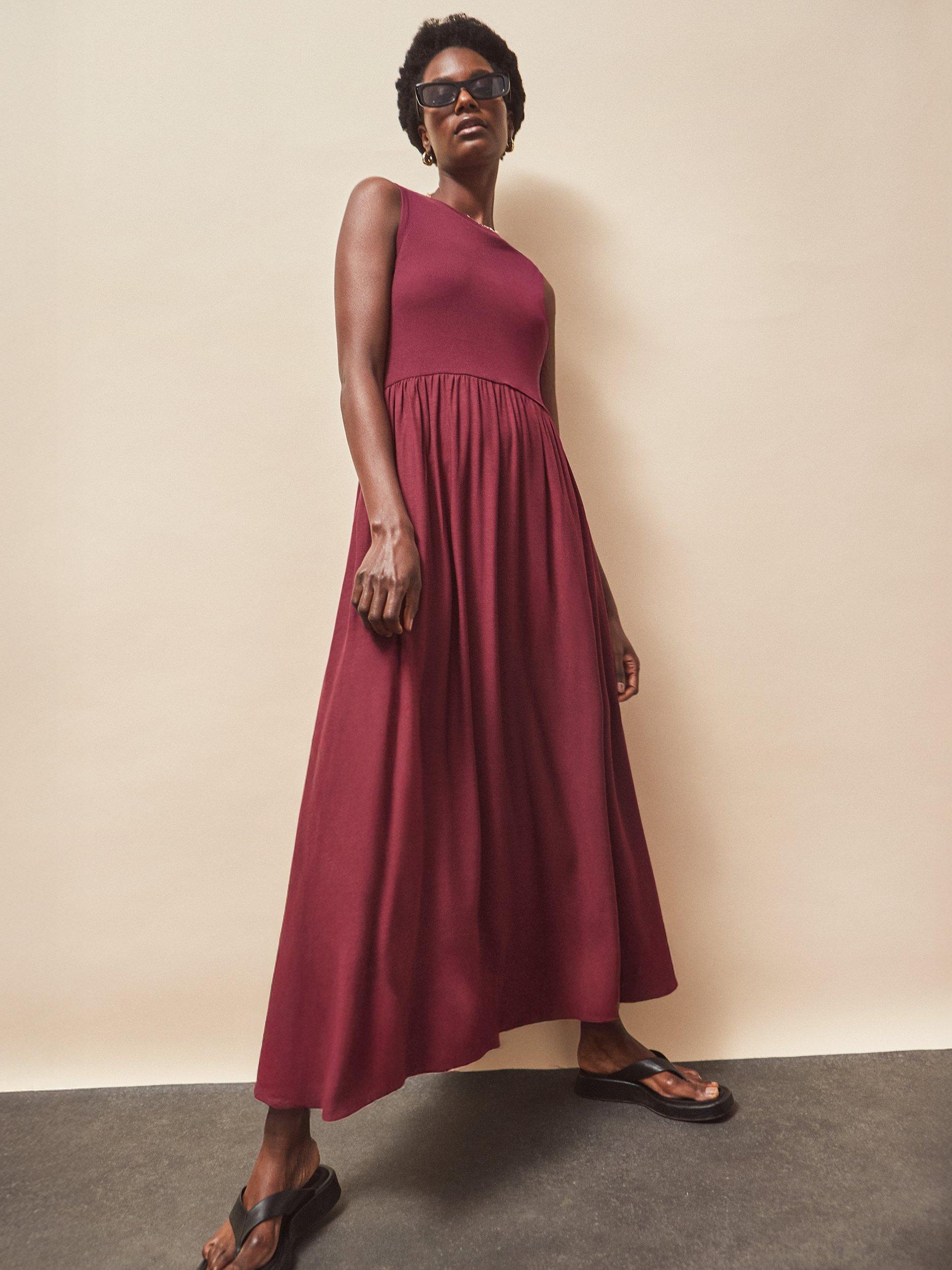 Product image 1 of 5, which shows Ro&Zo Petite Split Sleeveless Midi Dress, Purple, 16Pt