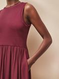 Ro&Zo Petite Split Sleeveless Midi Dress, Purple